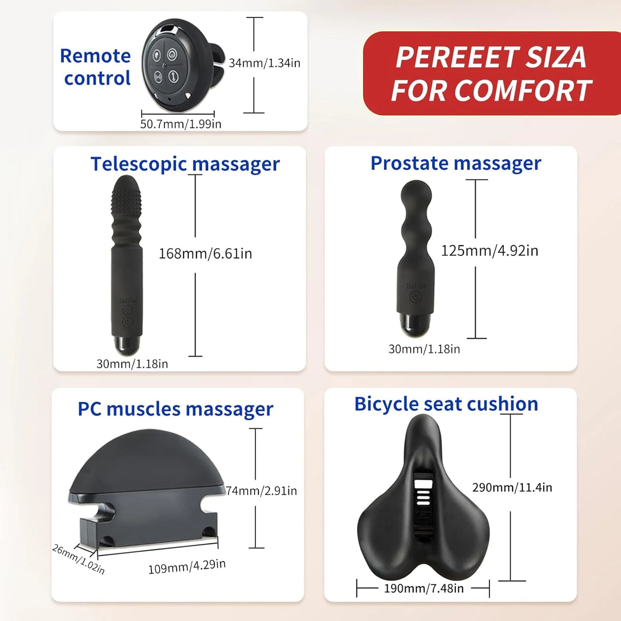 Helibo Bicycle seat cushion masturbator Telesocpic prostate Automatic Sex Booster for men and women