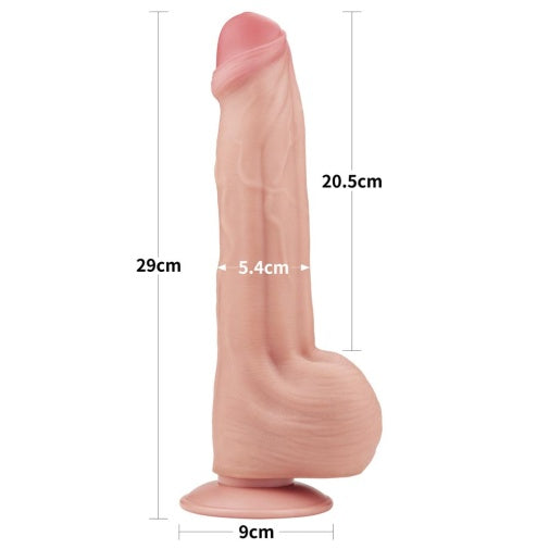 11.5'' King Sized Sliding Skin Dual Density Dildo