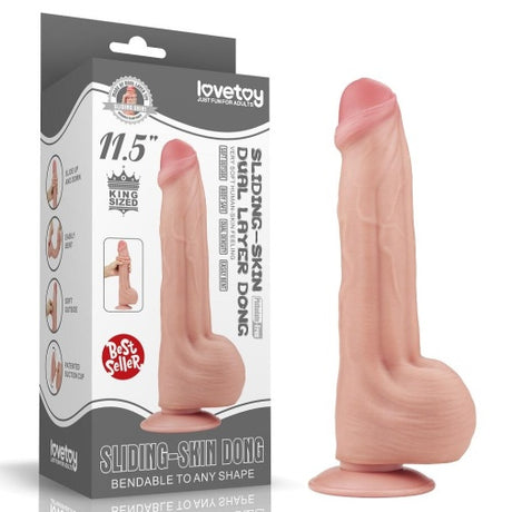 11.5'' King Sized Sliding Skin Dual Density Dildo