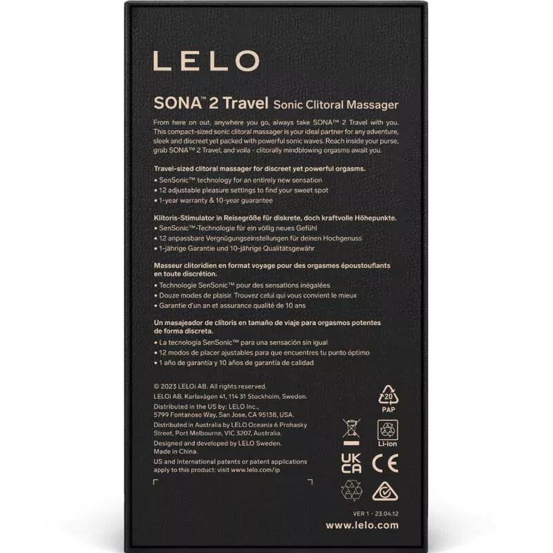 LELO SONA™ 2 Travel Sonic Clitoral Massager Mini compact Vibrator