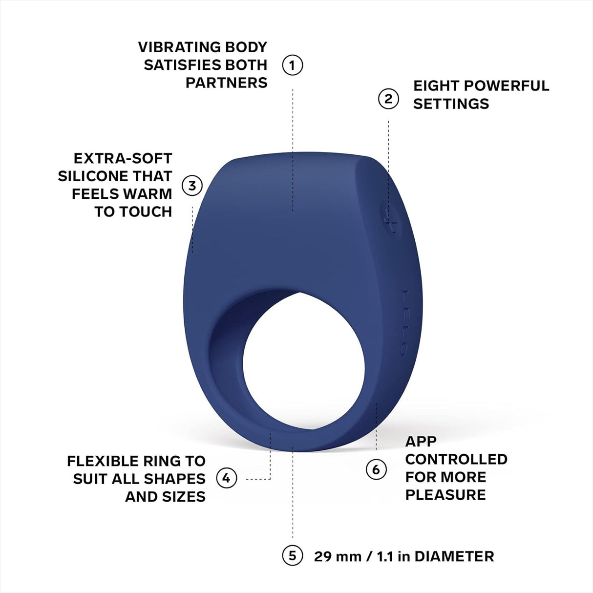 LELO TOR™ 3 Vibrating couples'Ring Cock Ring