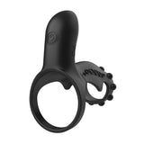 Leo Vibrating Double Penetration Strap-On Cock Ring