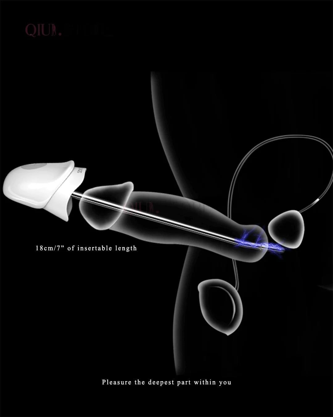 Lockink Electric Shock Male Penis Ring Metal Urethra Vibrator