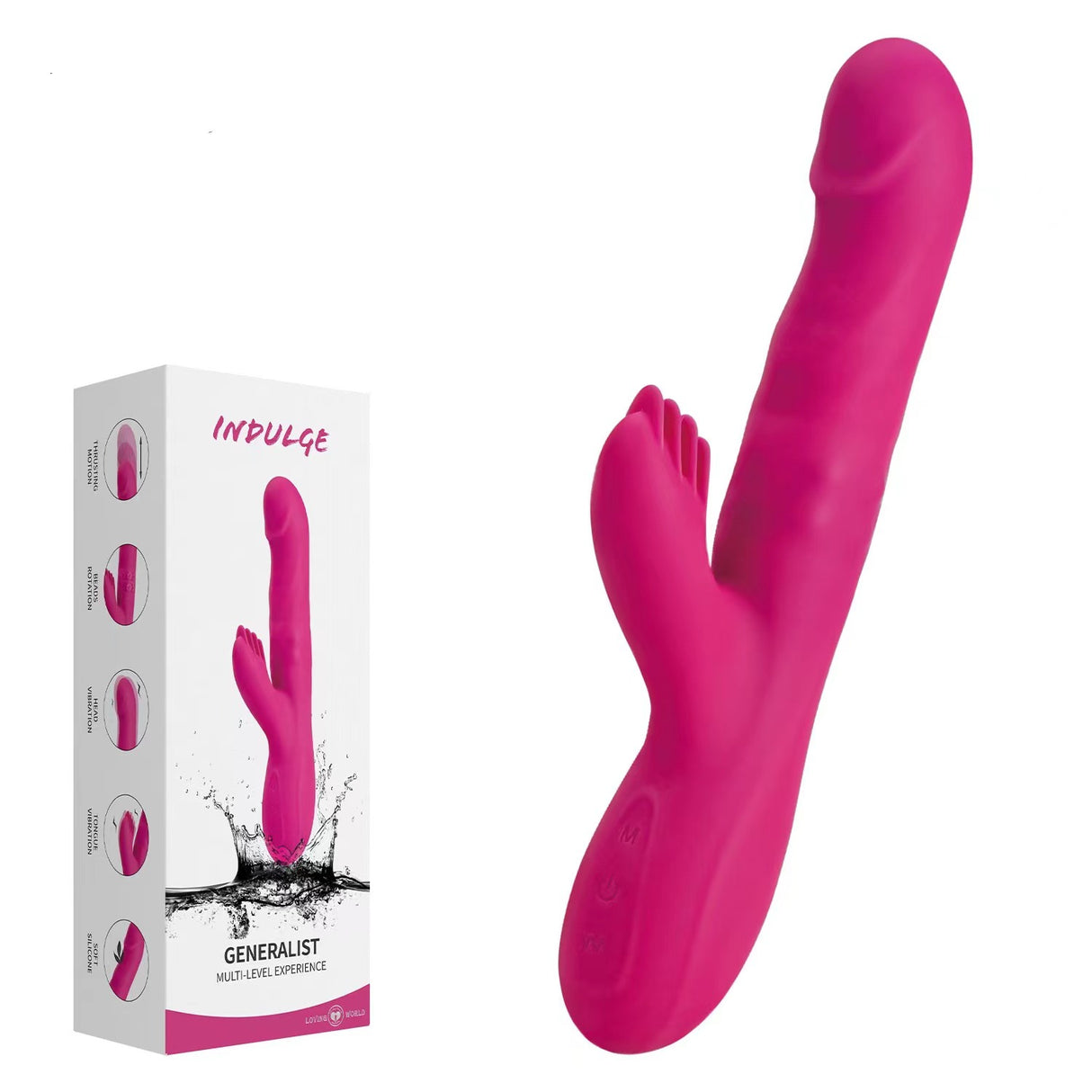 Love world Thrusting Rotating beads Tongue vibration G-sport vibrator