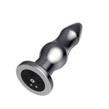 Metal Vibrating Anal Plug with Remote Control Magnetic Rechargeable