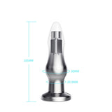 Metal Vibrating Anal Plug with Remote Control Magnetic Rechargeable