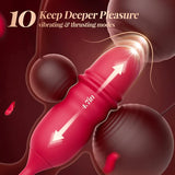 Misyo 3 in1 Dual Tongue Licking Stimulation Insertable Rose Toy