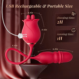 Misyo 3 in1 Dual Tongue Licking Stimulation Insertable Rose Toy