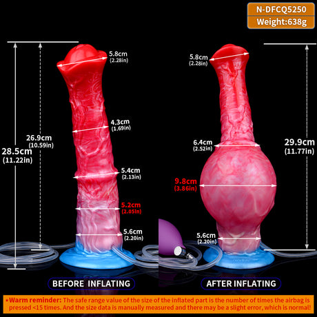 5250 Inflatable Monster Squirting Dildo