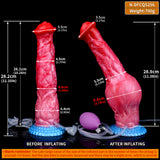 5256 Silicone inflatable Dog Dildo Squeeze Squirting Adult toys