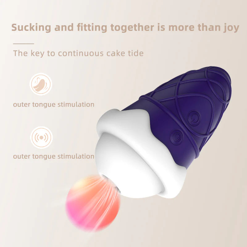 Namiya Ice Cream Cone 10-Frequency Suction Tongue Licking Vibrator