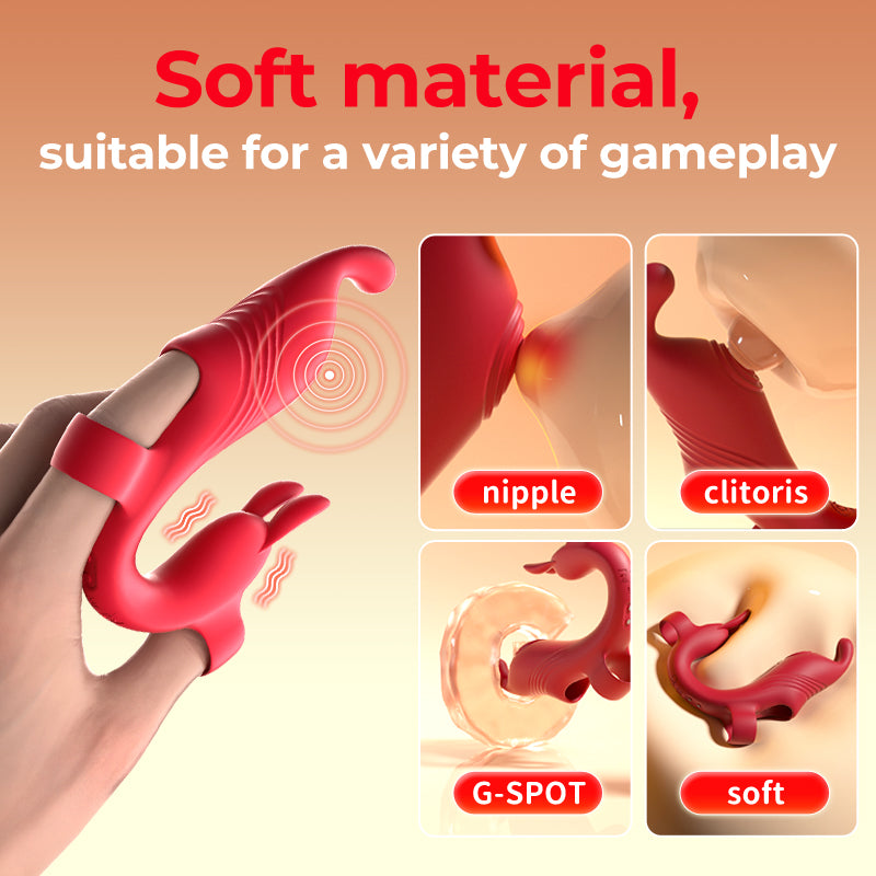 Newest Sexy Flirt Fingers cots vibrating Thumb vibrator