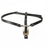 Black Emperor PU Leather Locking Chastity Belt For Women