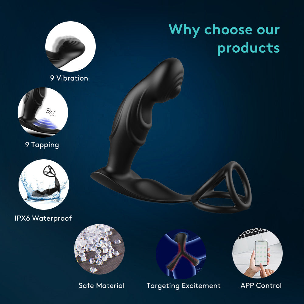 Prostate Massager Anal vibrator with Cock ring with APP control