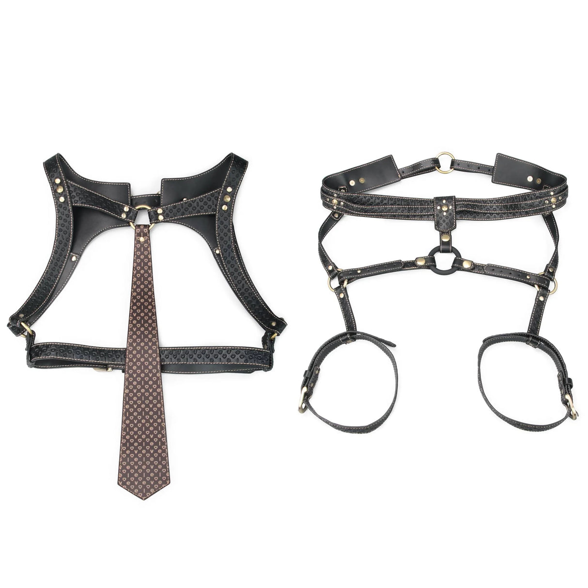 Rebellion Reign Faux Leather Full Body Harness Sets