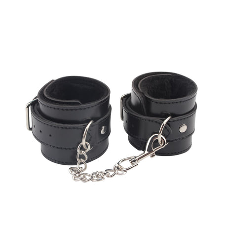 Behave Obey Me Leather Ankle Cuffs