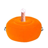 Rofun®Round Inflatable Cushion Elastic Force Chair Furniture More Exciting In Bed Pillow Orange Safe Durable Comfort Portable Air Sofa