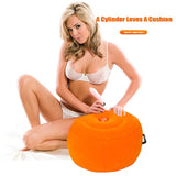 Rofun®Round Inflatable Cushion Elastic Force Chair Furniture More Exciting In Bed Pillow Orange Safe Durable Comfort Portable Air Sofa