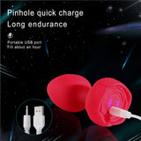 Rose Vibrating Light Up Led Butt Plugs