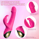 Tongue licking Thrusting Rabbit Vibrator with Rotation Beads