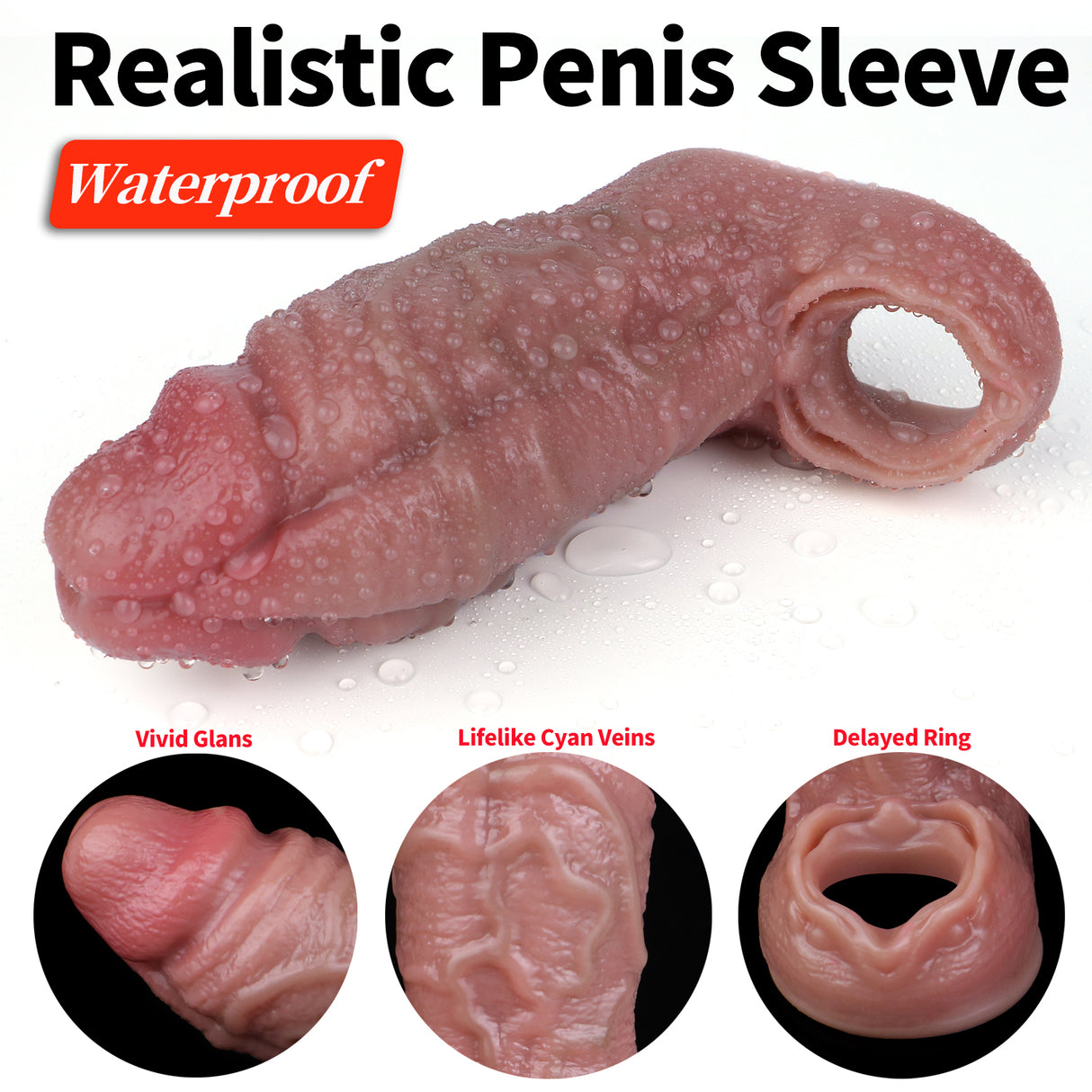 S8120 Echestratus Realistic Penis Sleeve Male Extender