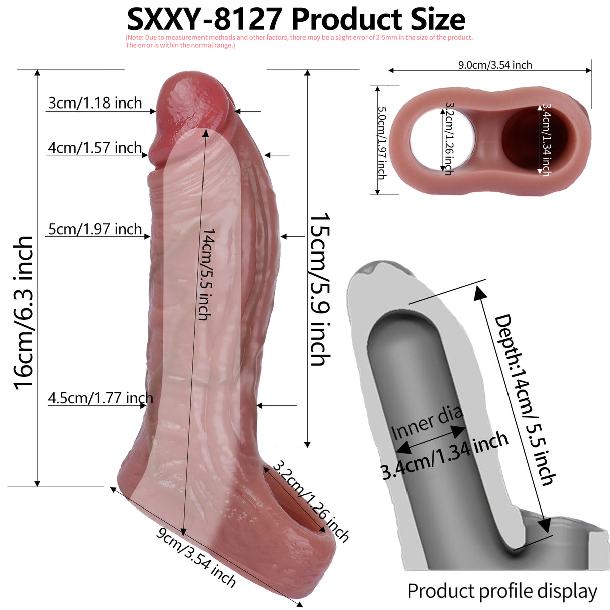 S8127 Agamemnon Realistic Penis sleeve