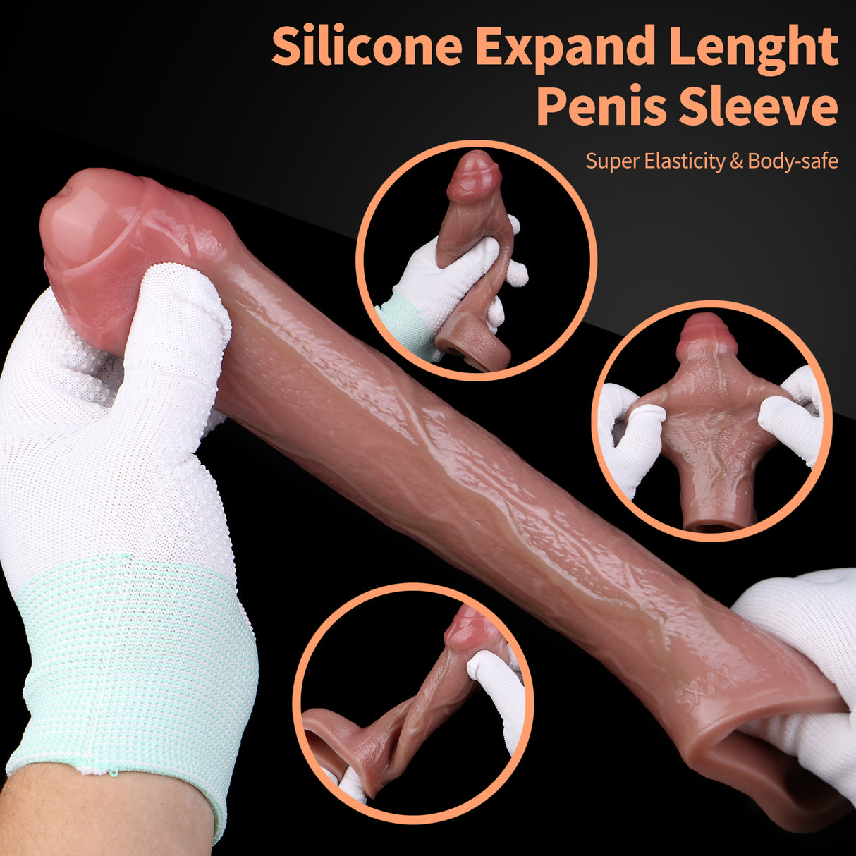 S8128 Oedipus Silicone Expand lenght penis Sleeve