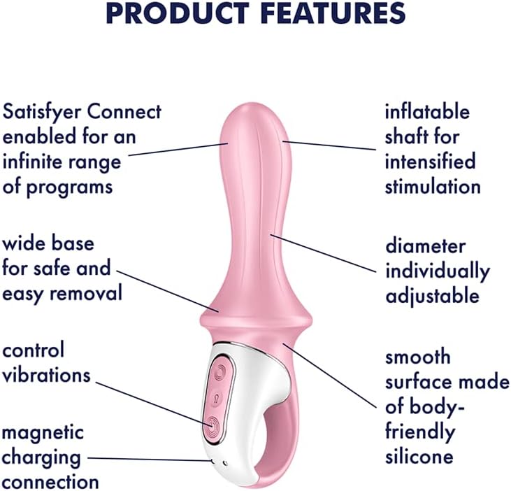 Satisfyer Air Pump Booty 5 Plus Connect App Anal Vibrator Butt Stimulator