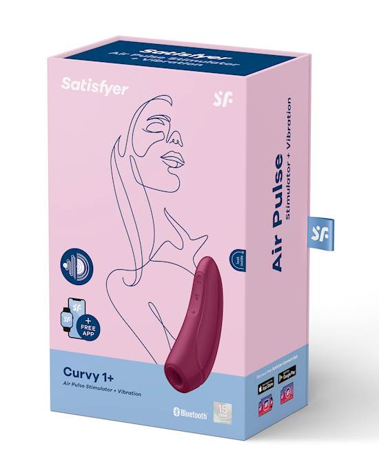 Satisfyer Curvy 1+Air Pulse Stimulator vibration Clitoris Stimulating Vibrator Connect App