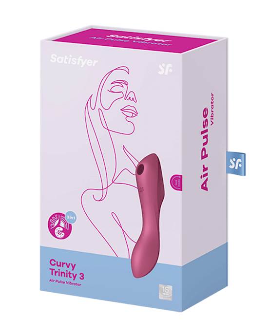 Satisfyer Curvy Trinity 3 G-spot and clitoral nipple stimulation Air Pulse Vibrator