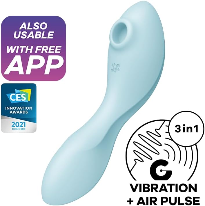 Satisfyer Curvy Trinity 5 Air Pulse Vibrator 3 in 1 APP connect Stimulator