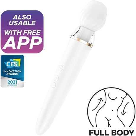 Satisfyer Double Wand-er Wand Vibrator Clitoris G Spot Stimulation connect App