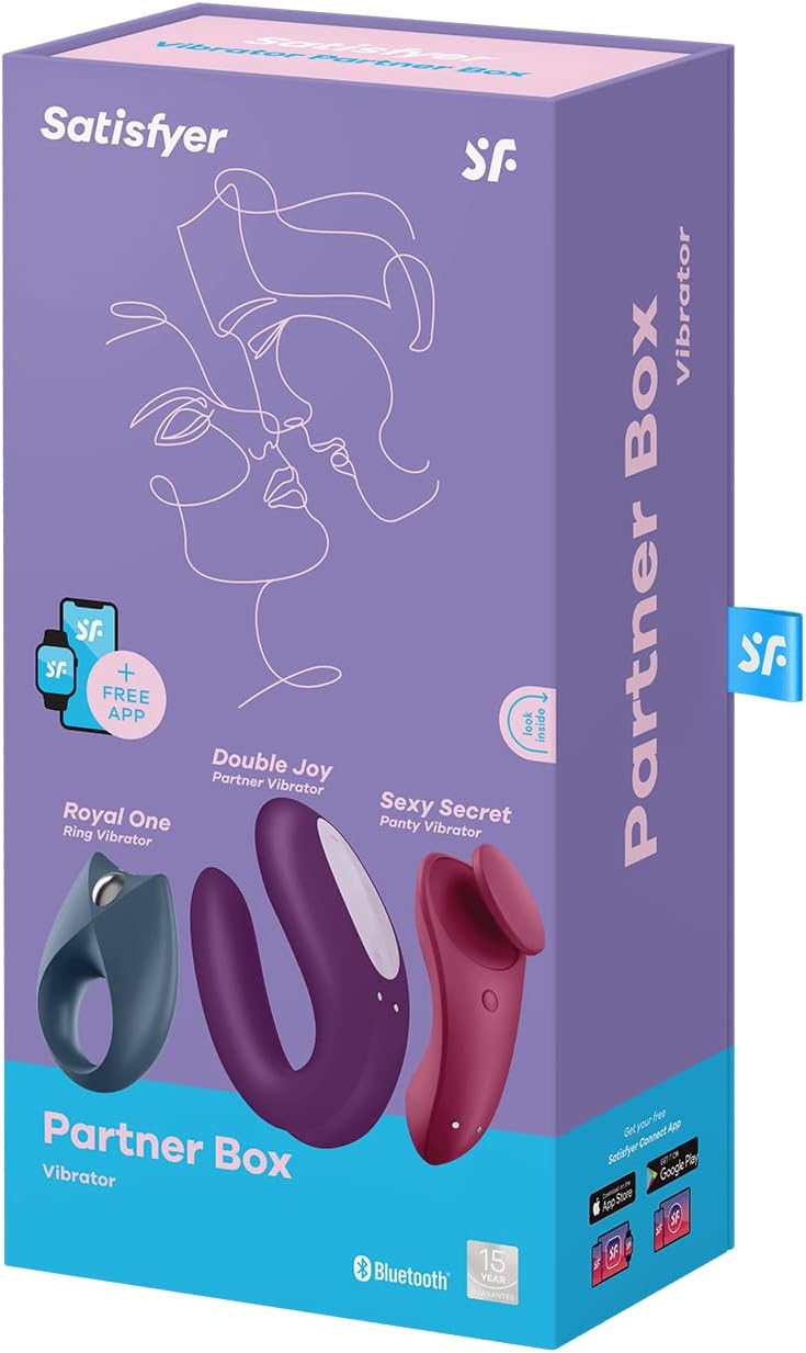 Satisfyer Partner Box 3 Double Joy Couple's Vibrator Royal One Cock Ring Sexy Secret Panty Vibrator App