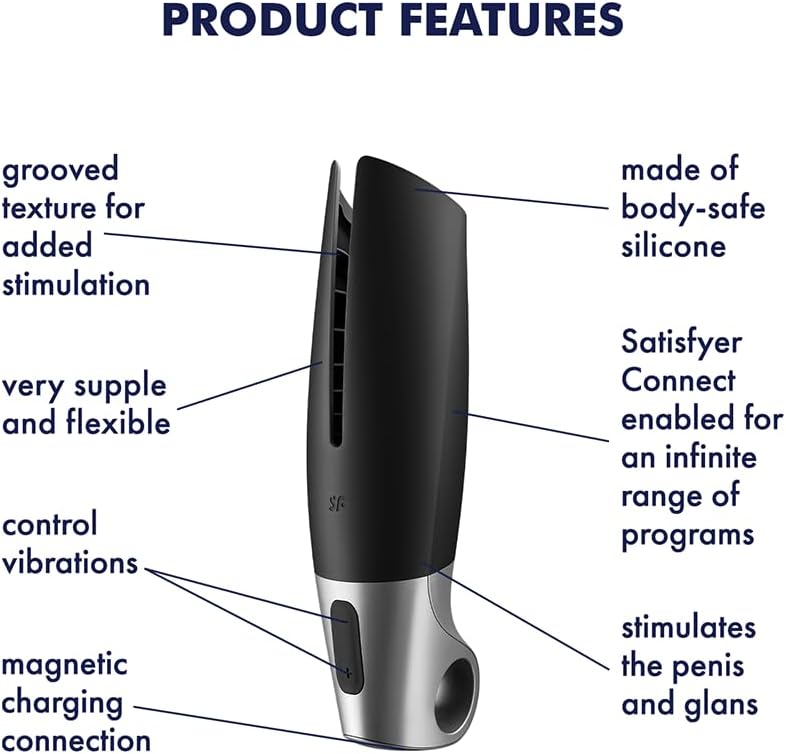 Satisfyer Power Masturbator Glans and Penis Vibrator with APP