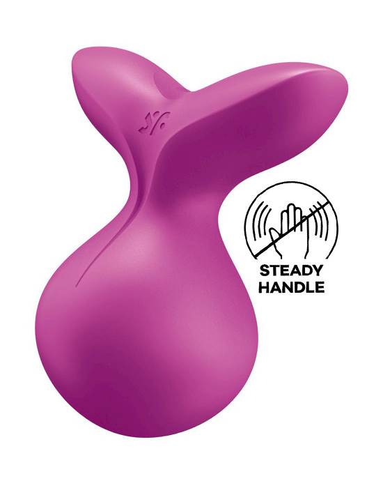 Satisfyer Viva La Vulva 3 Lay on Vibrator - Fuchsia -Mint 5.5 Inch