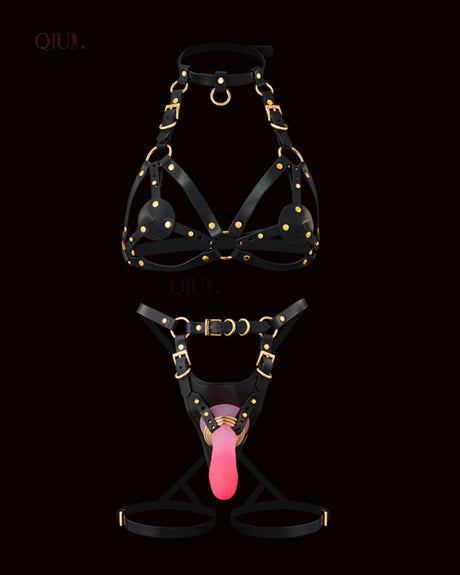 Lockink Queen Chest Harness with Removable Bra