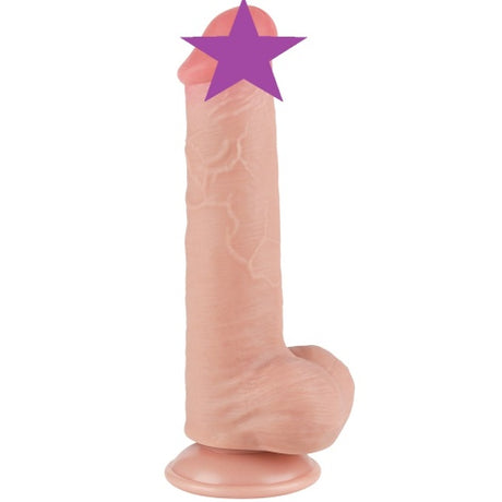 8'' Sliding Skin Dual Density Dildo With Balls