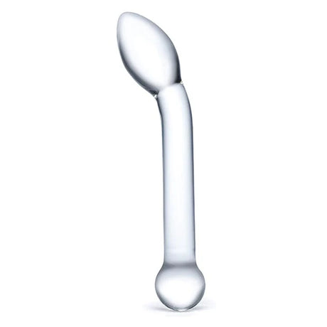 Glas 8" Slimline G Spot Hand Blown Glass Dildo