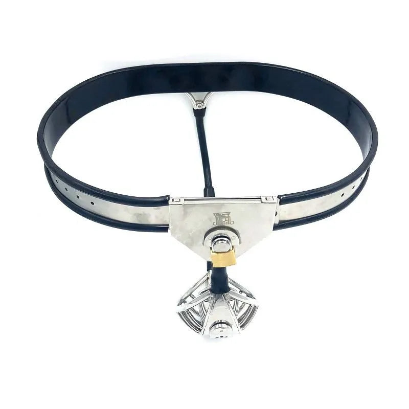 Black Emperor Hollow Stainless Steel Male Chastity Belt Cage