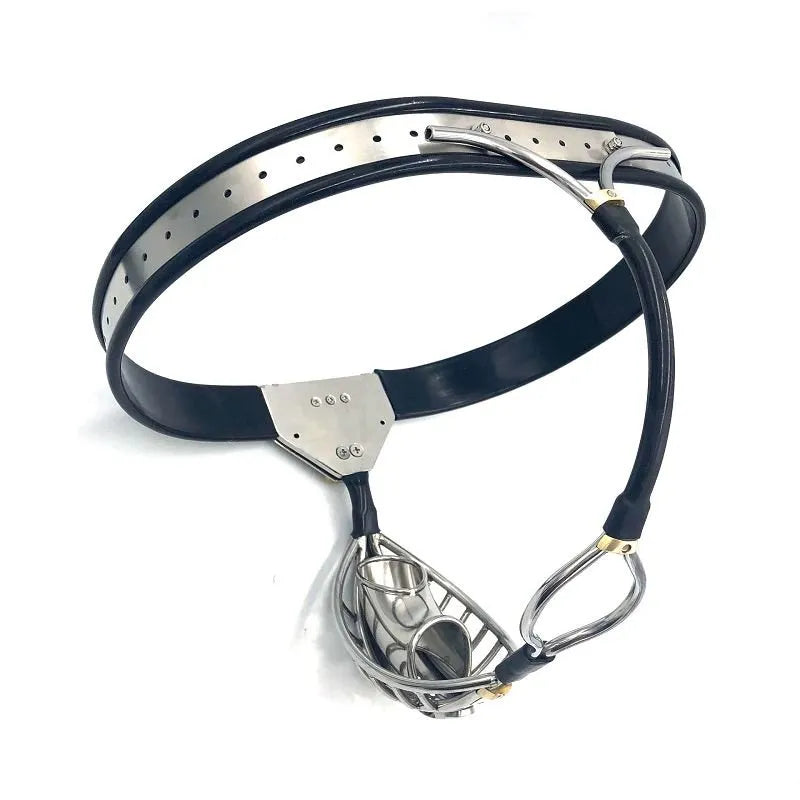 Black Emperor Hollow Stainless Steel Male Chastity Belt Cage