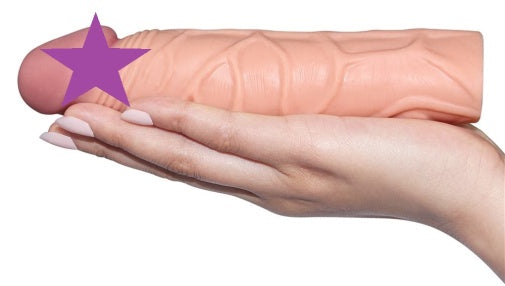 6.8" Super-realistic penis extension sleeve - Flesh