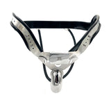 Black Emperor T4 Double Chain Chastity Belt with Cock Cage