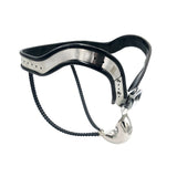 Black Emperor T4 Double Chain Chastity Belt with Cock Cage