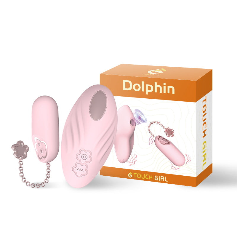 TOUCH GIRL®Dolphin remote control suck and vibrate female Labia clitoral massager for women