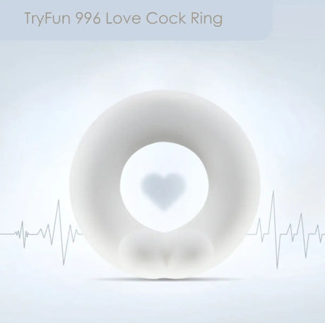 TRYFUN 996 LOVE SILICONE COCK RING WITH CASE