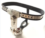 Black Emperor T5 Stainless Steel Chastity Belt With Ventilate Scrotum Groove