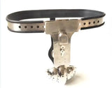 Black Emperor T5 Stainless Steel Chastity Belt With Ventilate Scrotum Groove