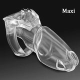 HT V5 Resin Male Chastity Device Cobra Cock Cage - clear