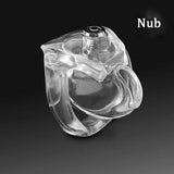 HT V5 Resin Male Chastity Device Cobra Cock Cage - clear