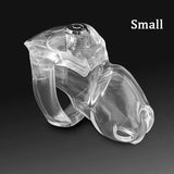 HT V5 Resin Male Chastity Device Cobra Cock Cage - clear